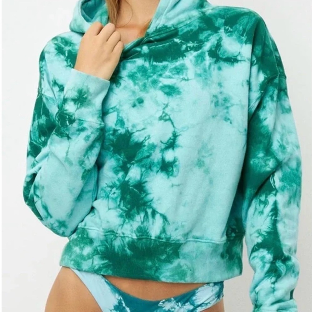 Frankie's Bikinis Burl Sweatshirt Womens Hoodie Tie Dye Long Sleeve Outdoor Sz M - Picture 2 of 10